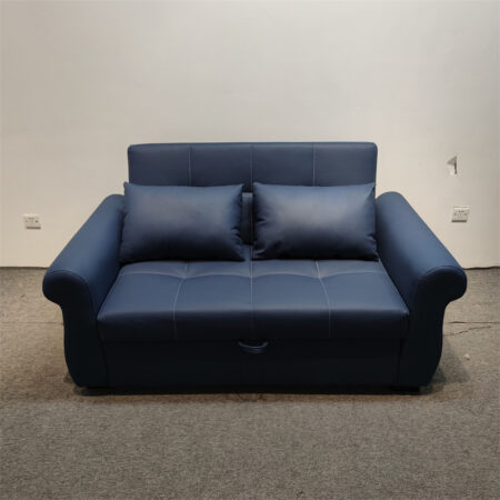 Reversible Loveseat Faux Leather Folding Daybed Adjustable Schlafsofa 7250