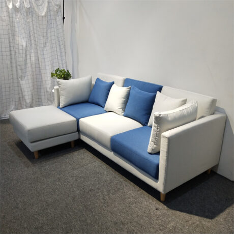 Fabric Sofa With Ottoman