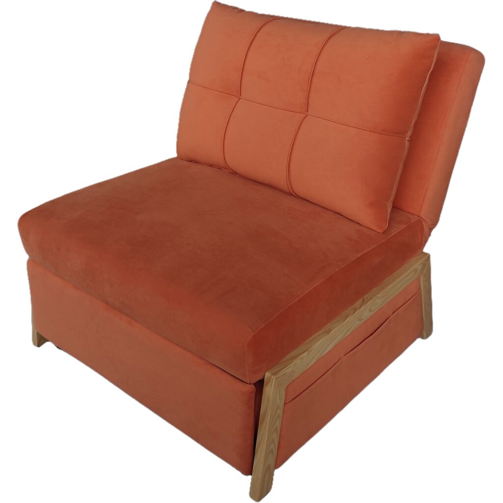 Orange sofa bed