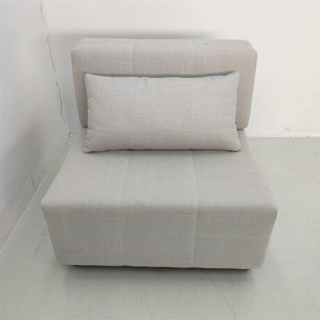 Stylish Beige Sofa Bed Space-Efficient with Comfortable Cushioning 6019F